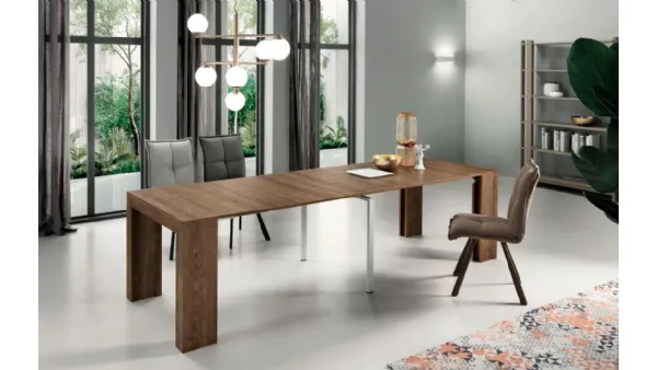 Tavolo consolle allungabile Marta in laminato effetto legno di Capodarte