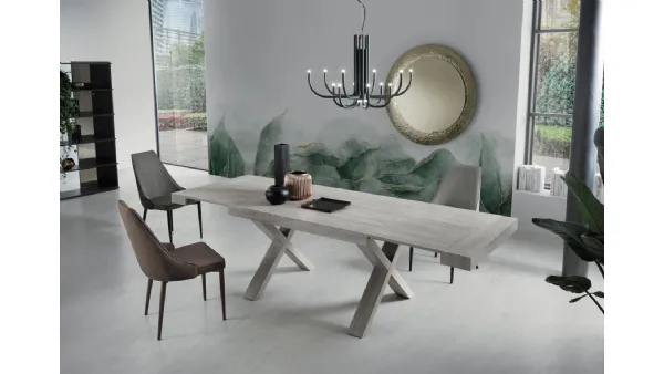 Tavolo allungabile Paride in laminato effetto legno di Capodarte