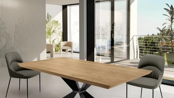 Tavolo con top in legno Stark di Stones