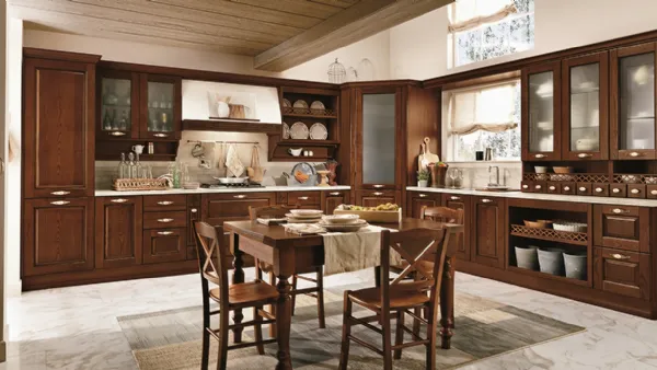 Cucina Classica angolare in legno Armonia 01 di Colombini Casa Artec