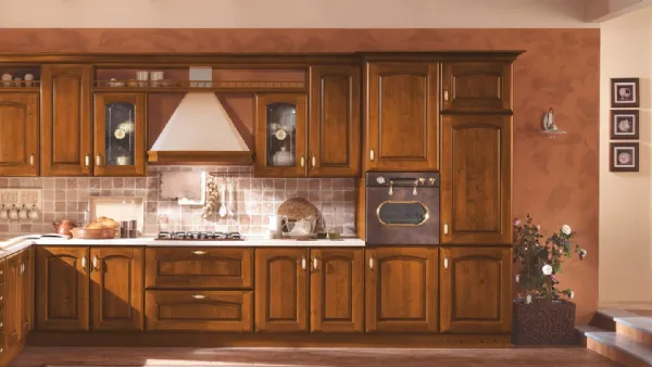 Cucina Classica Atena Composizione 03 in Noce Anticato di Mobilturi