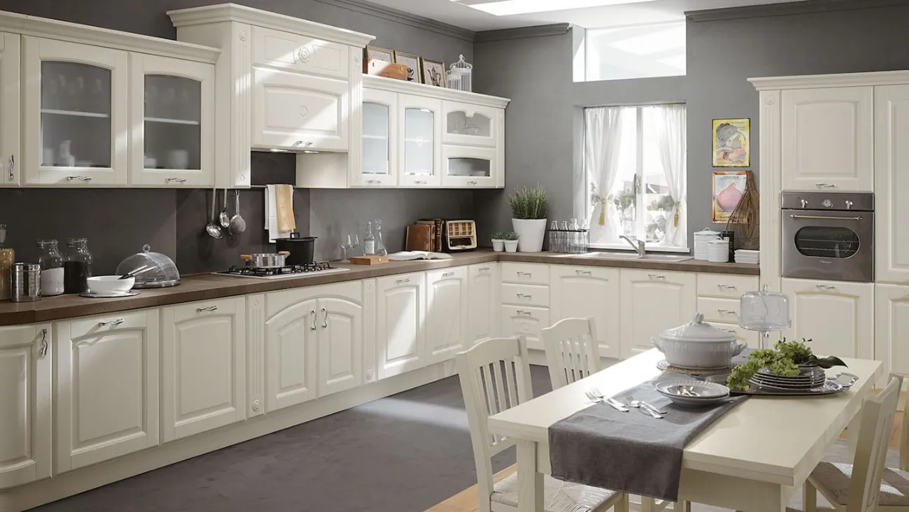 Cucina Classica Olimpia in Perla Bianco di Mobilturi