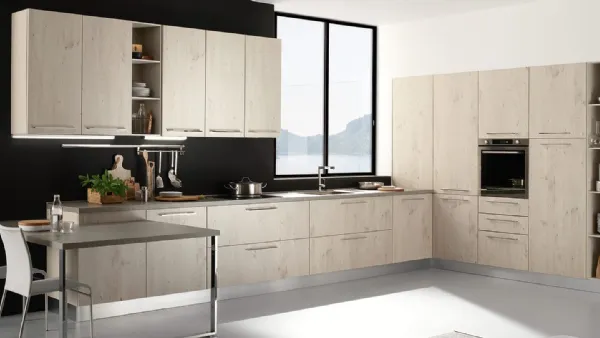 Cucina Moderna Brio in Abete Ghiaccio di Mobilturi