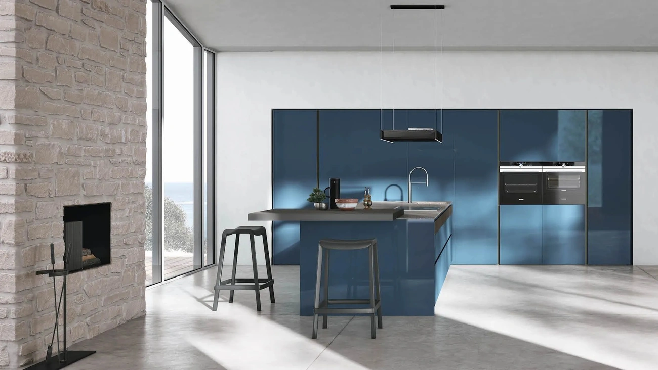 Cucina Moderna con penisola Color Trend 06 di Stosa