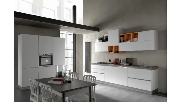 Cucina Moderna Delizia 03 Bianco Opaco di Net Cucine