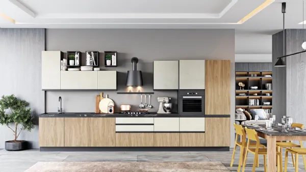 Cucina Moderna Era 04 Miele e Urban Avorio di Net Cucine