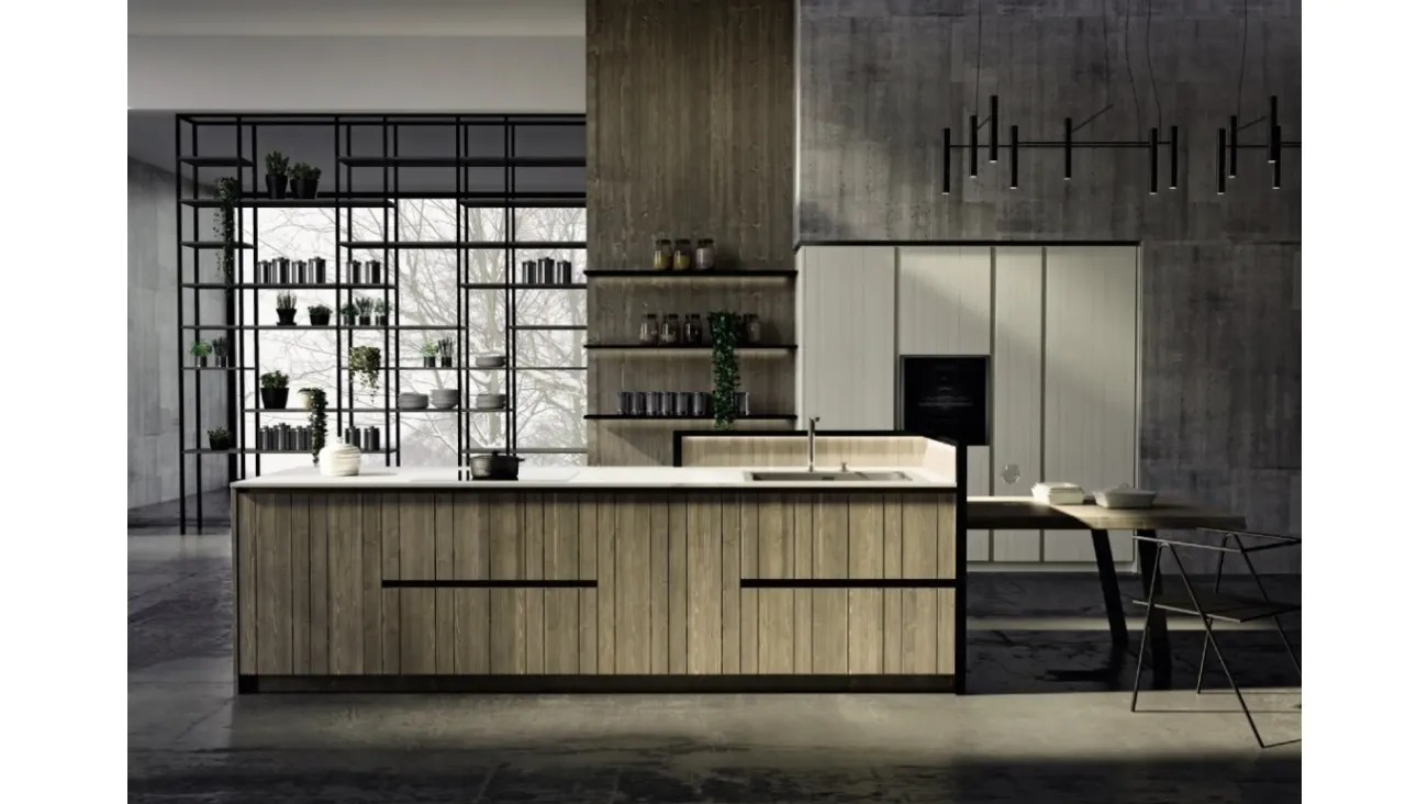 Cucina Moderna con isola New Step 02 di Fratelli Mirandola