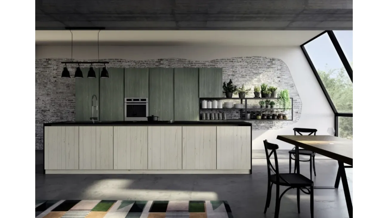 Cucina Moderna con isola New Step 04 di Fratelli Mirandola
