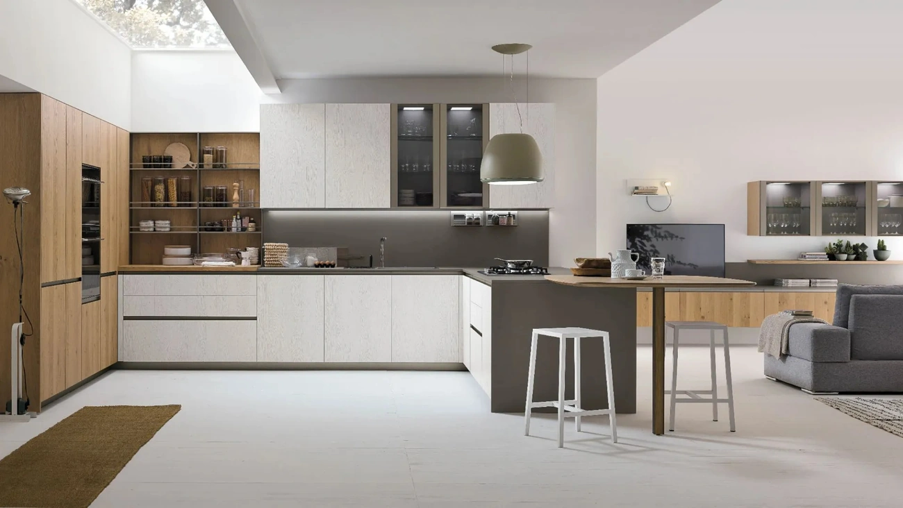 Cucina Moderna con penisola Natural 12 di Stosa