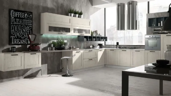 Cucina Moderna New Ego in Rovere Ghiaia di Mobilturi