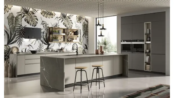 Cucina Moderna con isola Pura di Colombini Casa Artec